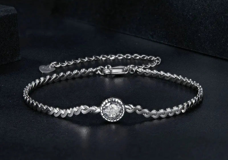 Sparkling Moissanite Bracelet 0.5CT 925 Sterling Silver