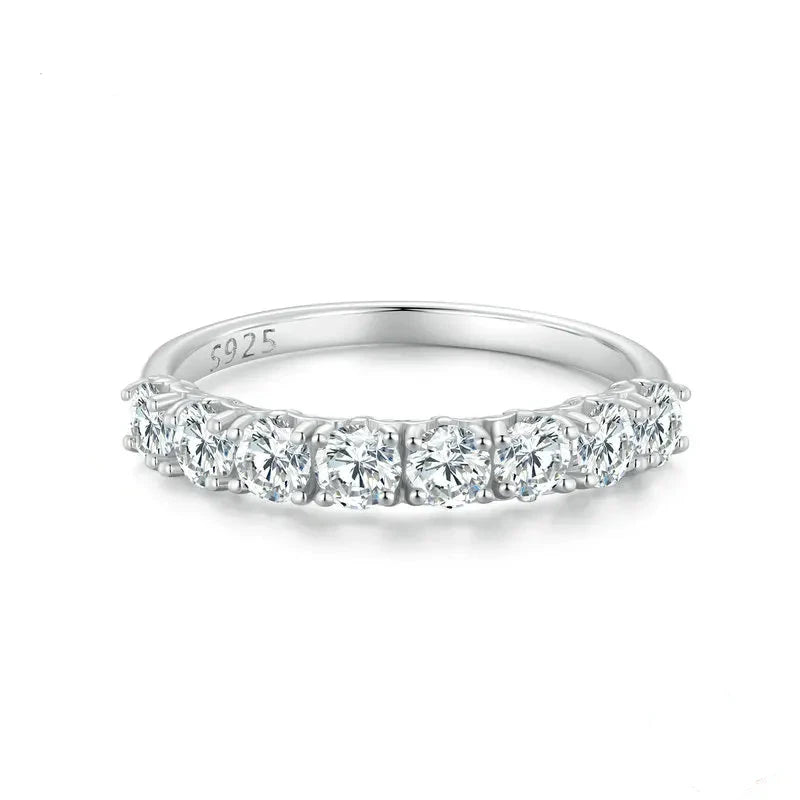 Eternity Moissanite Ring 925 Sterling Silver Eternity