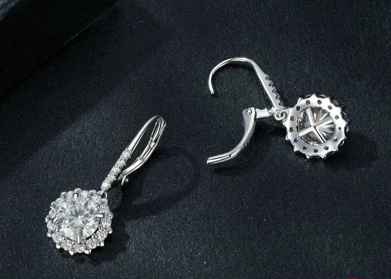 Earrings Exquisite 1 CT Moissanite Hoop